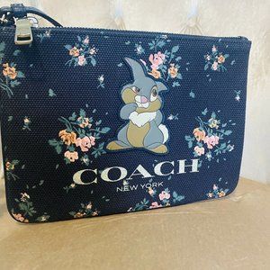 NWT New Coach Zip Disney Large Pouch Wristlet